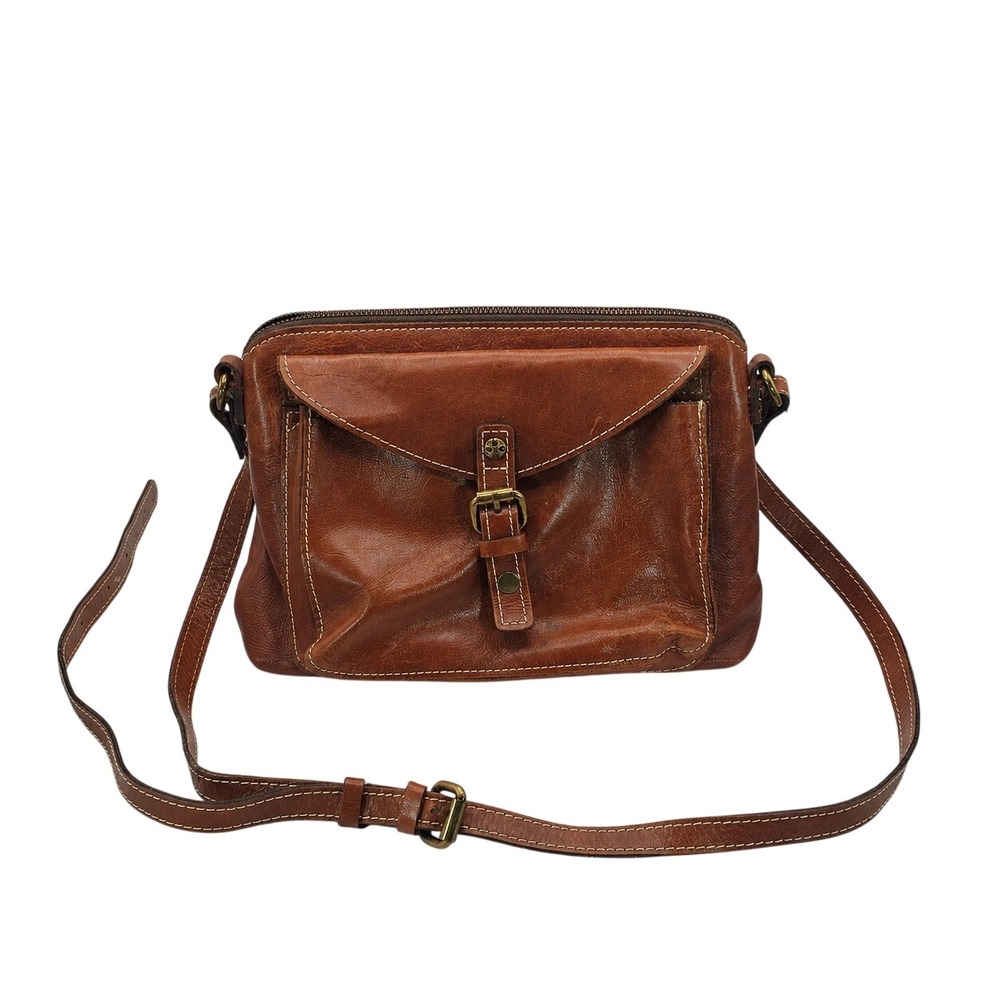 Patricia‎ Nash Avellino Crossbody Bag Brown Boho Artisan Leather Casual Classic